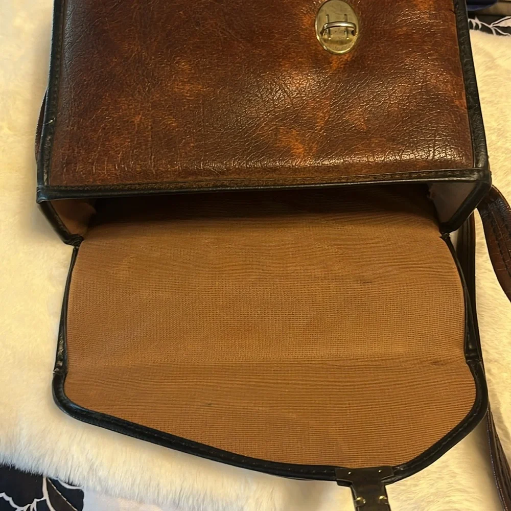 Vintage Brown Leather Camera Case